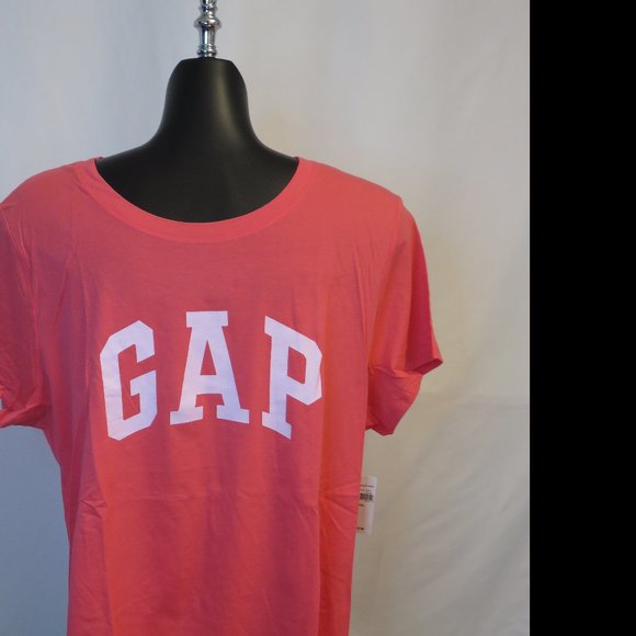 GAP: Coral GAP Logo T-Shirt - Picture 1 of 2